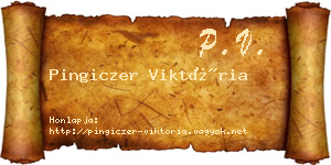 Pingiczer Viktória névjegykártya